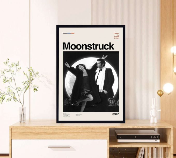 Moonstruck Movie Poster for Home Decor Gift – Norman Jewison Film – Classic Movie Poster for Home Decor Gift – Retro Poster for Home Decor Gifts – Minimal Movie Art – Modern Vintage – Favorite Movie