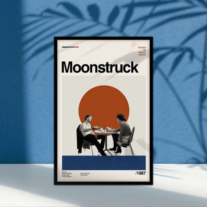Moonstruck Print, Moonstruck Poster for Home Decor Gift, Retro Movie Poster for Home Decor Gift, Minimalist Art, Retro Modern, Vintage Poster for Home Decor Gift, Custom Poster for Home Decor Gift, Vintage Poster for Home Decor Gift