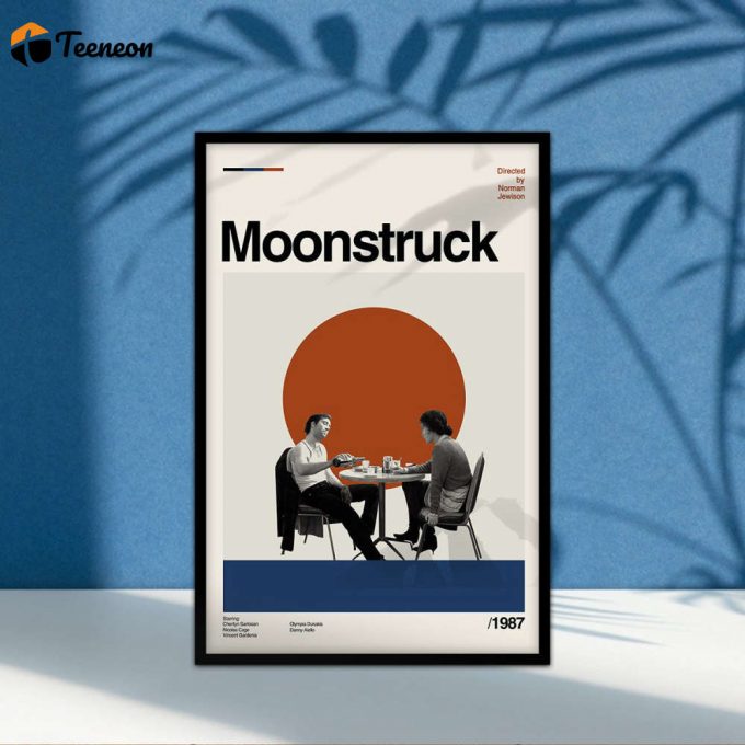 Moonstruck Print, Moonstruck Poster for Home Decor Gift, Retro Movie Poster for Home Decor Gift, Minimalist Art, Retro Modern, Vintage Poster for Home Decor Gift, Custom Poster for Home Decor Gift, Vintage Poster for Home Decor Gift