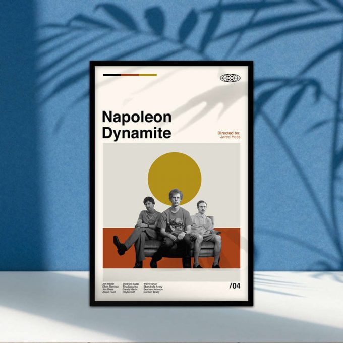 Napoleon Dynamite Poster for Home Decor Gift, Movie Poster for Home Decor Gift, Retro Modern Art, Midcentury Art, Vintage Poster for Home Decor Gift, Wall Decor, Minimal Movie Art, Retro Movie