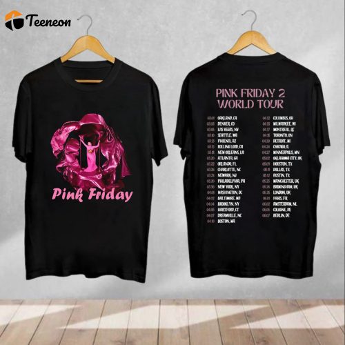 Shop Nicki Minaj 2024 Tour Pink Friday 2 Shirt – Official Merch