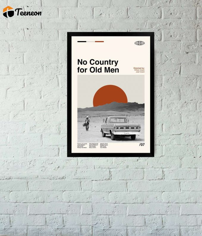 No Country for Old Men – Ethan, Joel Coen – Retro Movie Poster for Home Decor Gift – Minimalist Art – Midcentury Art – Vintage Poster for Home Decor Gift – Modern Art – Wall Decor