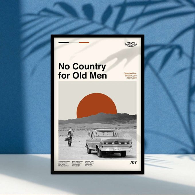 No Country for Old Men Poster for Home Decor Gift, Retro Movie Poster for Home Decor Gift, Minimalist Art, Midcentury Art, Vintage Poster for Home Decor Gift, Modern Art, Wall Decor, Minimalist