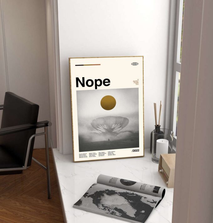 Nope Movie Poster for Home Decor Gift – Jordan Peele Film – Classic Movie Poster for Home Decor Gift – Retro Poster for Home Decor Gifts – Minimal Movie Art – Modern Vintage – Favorite Movie