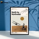 North By Northwest Poster for Home Decor Gift, Vintage Movie Poster for Home Decor Gift, Minimalist Art, Retro Modern, Vintage Art, Wall Art, Poster for Home Decor Gift Print, Custom Poster for Home Decor Gift
