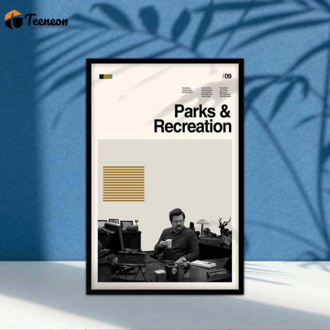 Parks & Rec Poster for Home Decor Gift, Parks and Recreation Print, Minimalist Poster for Home Decor Gift, Vintage Movie Poster for Home Decor Gift, Midcentury Art, Minimalist Art, Wall Art