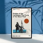Pirates of the Caribbean The Curse of the Black Pearl  Movie Poster for Home Decor Gift, Abstract Poster for Home Decor Gift, Retro Poster for Home Decor Gift, Minimalist Art, Vintage Poster for Home Decor Gift, Custom