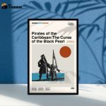 Pirates of the Caribbean The Curse of the Black Pearl  Movie Poster for Home Decor Gift, Abstract Poster for Home Decor Gift, Retro Poster for Home Decor Gift, Minimalist Art, Vintage Poster for Home Decor Gift, Custom