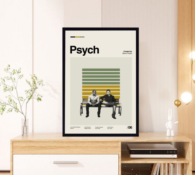 Psych Movie Poster for Home Decor Gift – Steve Franks Film – Retro Movie Poster for Home Decor Gift – Minimalist Art – Vintage Poster for Home Decor Gift – Modern Art – Wall Decor – Home Decor
