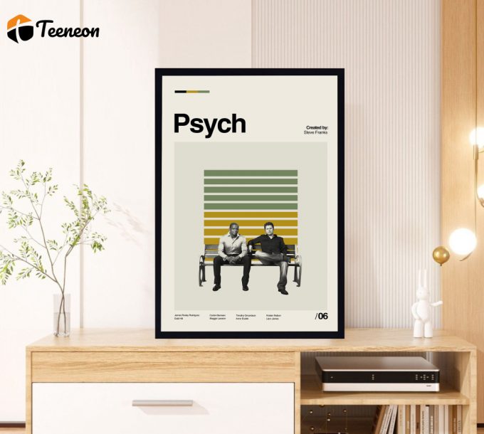 Psych Movie Poster for Home Decor Gift – Steve Franks Film – Retro Movie Poster for Home Decor Gift – Minimalist Art – Vintage Poster for Home Decor Gift – Modern Art – Wall Decor – Home Decor