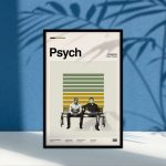 Psych Poster for Home Decor Gift, Tv Show Poster for Home Decor Gift, Love Tv Show, Retro Modern, Vintage Inspired Poster for Home Decor Gift, Art Print, Midcentury Modern, Morden Movie