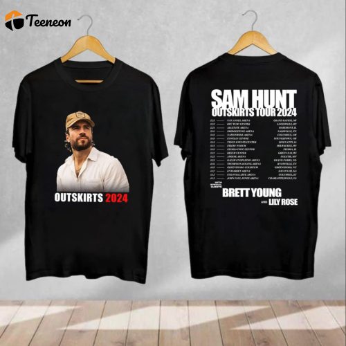 Shop Sam Hunt Outskirts 2024 Tour Merch: T-Shirt Fan Gifts & More!