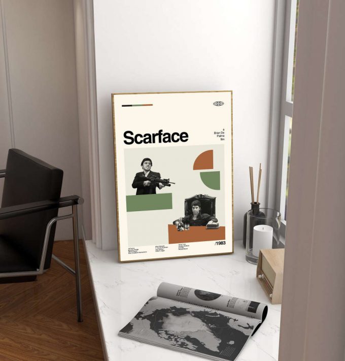 Scarface Poster for Home Decor Gift – Brian De Palma Film – Classic Poster for Home Decor Gift – Retro Poster for Home Decor Gifts – Minimal Art – Modern Vintage – Move Gifts – Favorite Movie