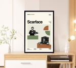 Scarface Poster for Home Decor Gift – Brian De Palma Film – Classic Poster for Home Decor Gift – Retro Poster for Home Decor Gifts – Minimal Art – Modern Vintage – Move Gifts – Favorite Movie