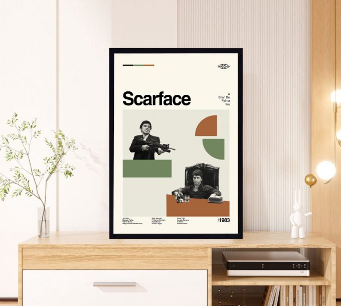 Scarface Poster for Home Decor Gift – Brian De Palma Film – Classic Poster for Home Decor Gift – Retro Poster for Home Decor Gifts – Minimal Art – Modern Vintage – Move Gifts – Favorite Movie