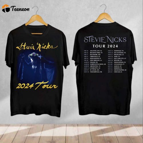 Stevie Nicks 2024 Tour T-Shirt: Vintage Concert Shirt & Fan Gift