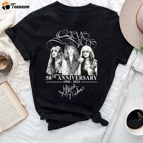 Stevie Nicks 58th Anniversary Signature T-Shirt: Fan Gift Vintage & Retro Shirt