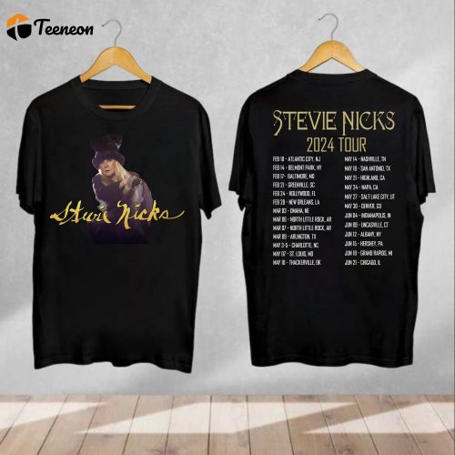 Stevie Nicks Tour 2024 T-Shirt: Vintage Concert Shirt & Fan Gift