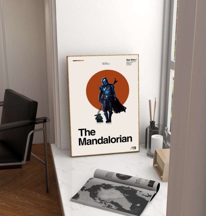 The Mandalorian Movie – George Lucas Film – Retro Movie Poster for Home Decor Gift – Minimalist Art – Vintage Poster for Home Decor Gift – Modern Art – Wall Decor – Home Decor