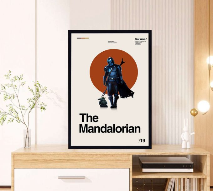 The Mandalorian Movie – George Lucas Film – Retro Movie Poster for Home Decor Gift – Minimalist Art – Vintage Poster for Home Decor Gift – Modern Art – Wall Decor – Home Decor