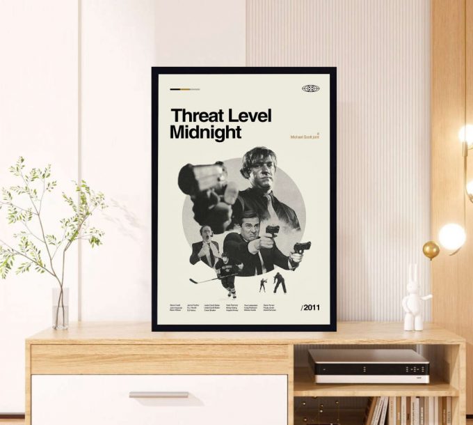Threat Level Midnight Movie – Michael Scott Film – Classic Movie Poster for Home Decor Gift – Minimal Art – Modern Vintage – Move Gifts – Favorite Movie