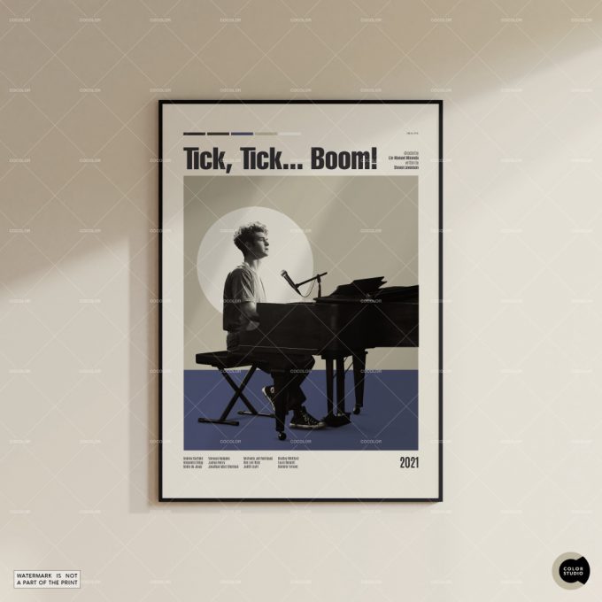 Tick Tick Boom,Lin-Manuel Miranda, Retro Modern Movie Poster for Home Decor Gift, Vintage Inspired Poster for Home Decor Gift