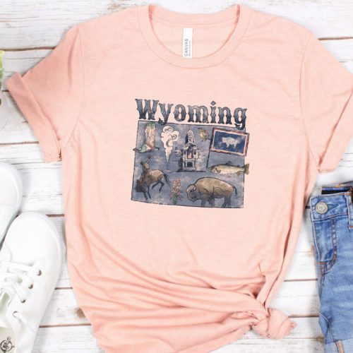 Wyoming State Shirt,Wyoming Shirt,Wyoming Pride Shirt,Wyoming Travel Gift,Cowboy State Shirt,Cowboy Shirt,Cow Shirt,Vintage Wyoming Tee