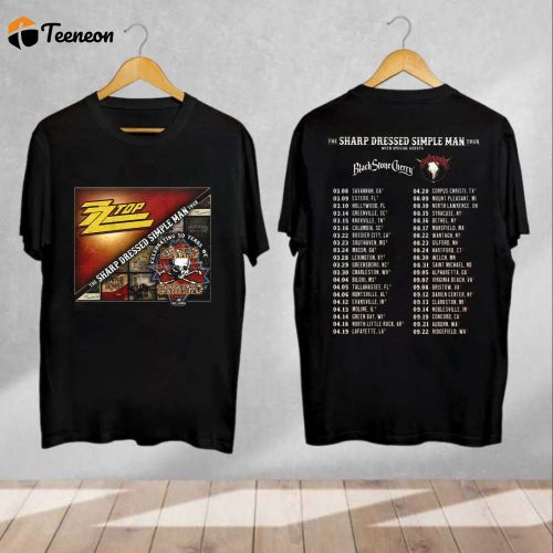 ZZ Top & Lynyrd Skynyrd T-shirt: Sharp Dressed Simple Man Tour 2024