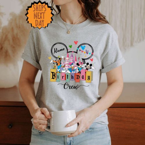 Custom Disney Birthday Crew Shirt, Disney Birthday Trip Shirt, Birthday Name Shirt ,Disney Group Birthday Shirt, Custom Birthday Gift Shirt