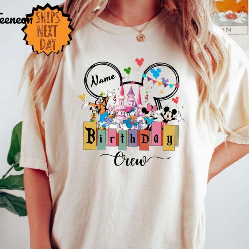 Custom Disney Birthday Crew Shirt, Disney Birthday Trip Shirt, Birthday Name Shirt ,Disney Group Birthday Shirt, Custom Birthday Gift Shirt