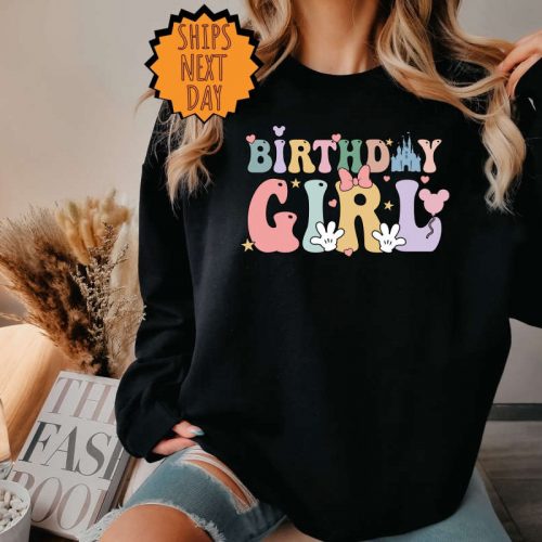 Disney Birthday Girl Sweatshirt, Birthday Party Girl Hoodie, Birthday Squad Shirt, Birthday Girl Shirt, Birthday Gift , Birthday Girl Shirt