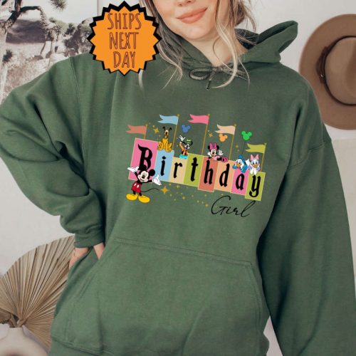 Disney Birthday Girl Sweatshirt, Disney Birthday Trip Hoodie, Family Birthday Sweatshirt ,Disney Group Birthday Hoodie, Birthday Girl Hoodie