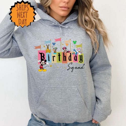 Disney Birthday Sguad Sweatshirt, Disney Birthday Trip Hoodie, Family Birthday Sweatshirt ,Disney Group Birthday Hoodie, Birthday Sguad Tee