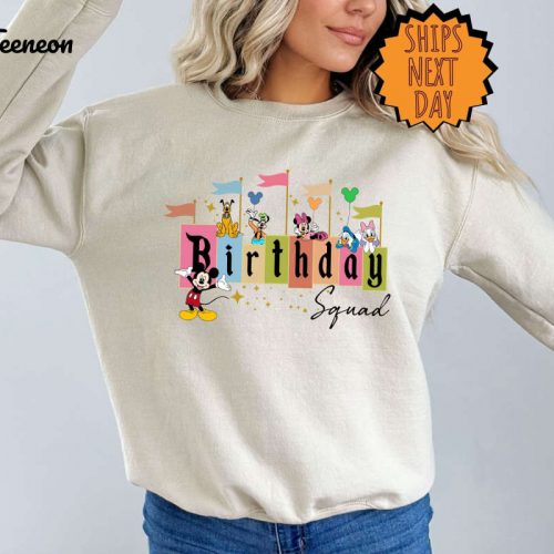 Disney Birthday Sguad Sweatshirt, Disney Birthday Trip Hoodie, Family Birthday Sweatshirt ,Disney Group Birthday Hoodie, Birthday Sguad Tee