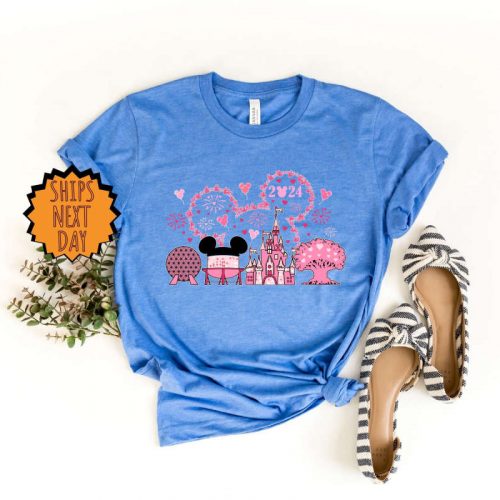 Disney Epcot World Valentine’s Day Shirt, Disney Trip Shirt, Matching Couple Valentines Shirt, Disney Tee, Disney Epcot Valentines Day Shirt