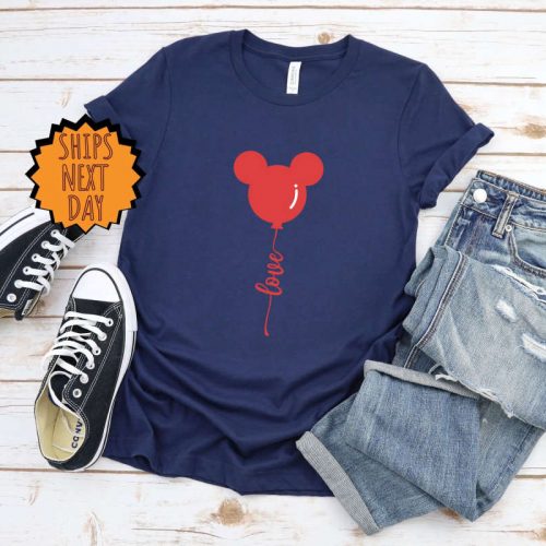 Disney Minnie and Mickey Love Balloons Shirt, Valentine Minnie Minnie love Shirt, Couple Matching love Shirt, Disney Valentine Trip Shirt