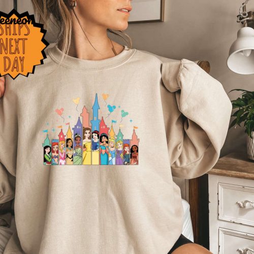 Disney Princess Castle Sweatshirt, Disney Trip Sweater, Disney Castle Sweater, Sister Gift,Disney Girl Trip,Princess Sweater,Princess Castle