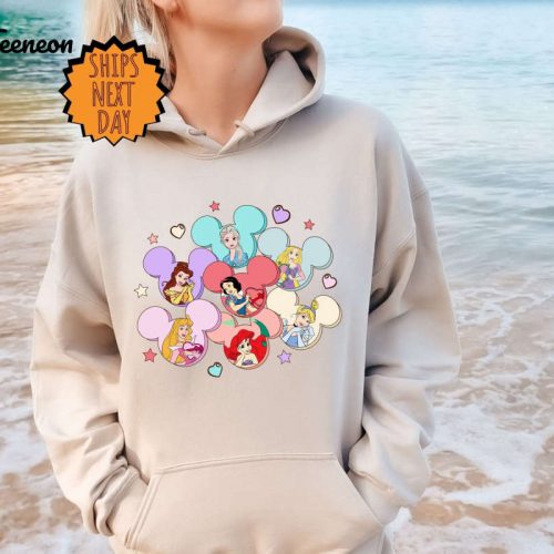 Disney Princess Sweatshirt, Disney Vacation Hoodie ,Disney Valentine Princess Shirt, Princess Gift, Disney Girl Trip, Princess Heart Shirts