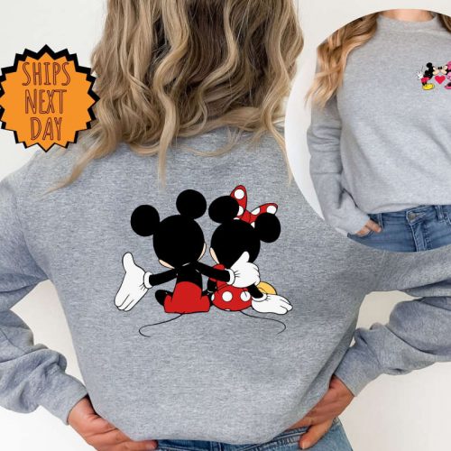 Disney Valentine Mickey and Minnie Sweatshirt, Disney Matching 2 Sided Couples Shirt, Valentine Mickey and Minnie Shirt, Lovely sweatshirt