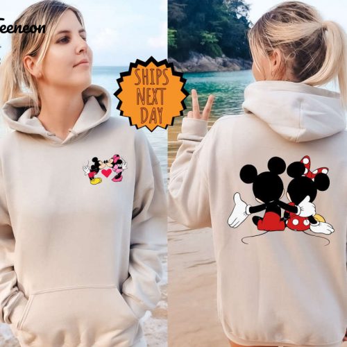 Disney Valentine Mickey and Minnie Sweatshirt, Disney Matching 2 Sided Couples Shirt, Valentine Mickey and Minnie Shirt, Lovely sweatshirt