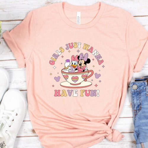 Girls Just Wanna Have Fun Shirt, Disney Minnie Daisy Summer Shirt, Disney Besties Shirt, Disneyworld Shirt,Disney Trip Shirt,Disney Gift Tee