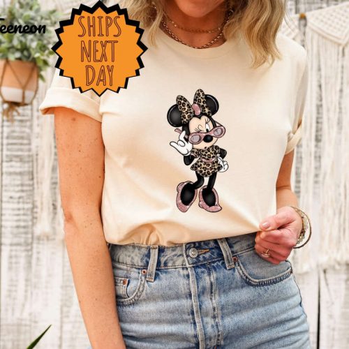 Leopard Minnie Shirt, Minnie Mouse Shirt, Animal Print Shirt, Safari Mouse Shirt, Leopard Shirt, Disney Minnie Shirt, Disney Trip Shirt