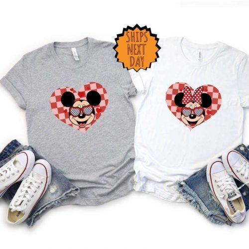 Mickey Minnie Valentine Shirt, Disney Valentine Couple Shirt, Valentine’s Day Gift Shirt, Disneyland Valentine Shirt, Cute Disney Trip Shirt