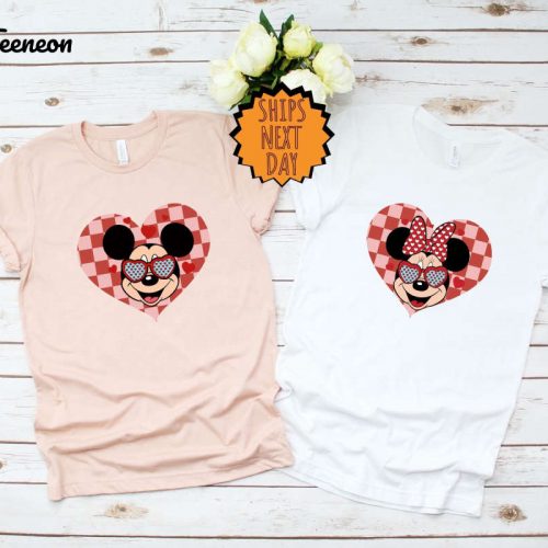 Mickey Minnie Valentine Shirt, Disney Valentine Couple Shirt, Valentine’s Day Gift Shirt, Disneyland Valentine Shirt, Cute Disney Trip Shirt