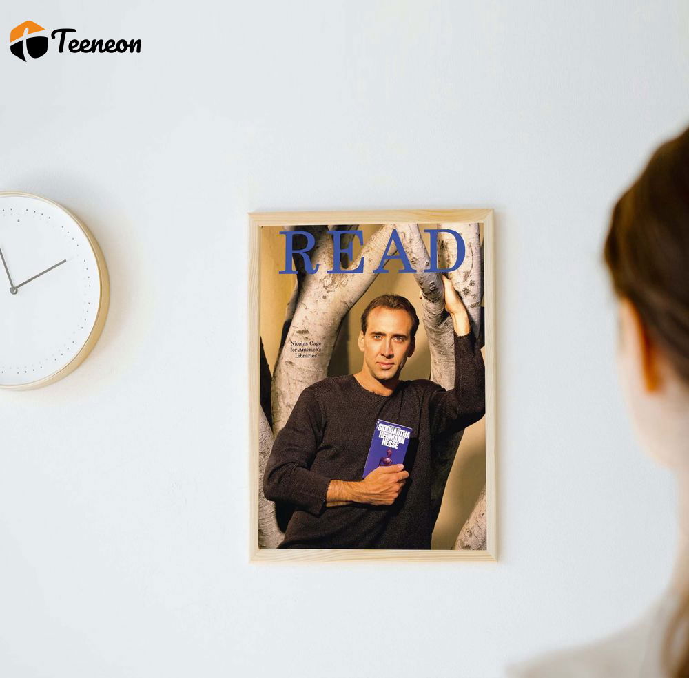 Nicolas Cage Read Poster for Home Decor Gift, Vintage 1980s Poster for Home Decor Gift Nicolas Cage Read Poster for Home Decor Gift, Vintage 1980s Poster for Home Decor Gift