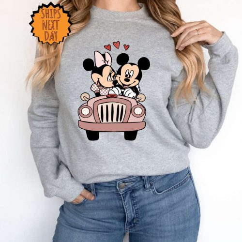 Valentine Day Mickey and Minnie Sweatshirt, Disney Valentines Day Hoodie, Disney Valentine’s Day Shirt, Mickey Minnie Valentine Gift Sweater