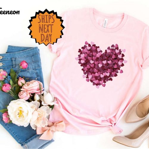 Valentine Hearts Shirt ,Cute Hearts Shirt, Gift for Her, Love Shirt, Love Shirt, Gift For Mom, Heart Love Shirt, Valentine Love Hearts Shirt