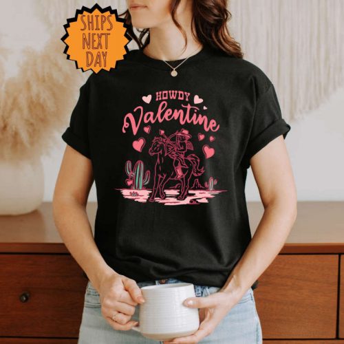 Valentine Howdy Shirt, Wild Western Cowboy Valentines Shirt, Western Valentines Shirt, Howdy Valentine Horse Tee, Valentine’s Day Gift Shirt