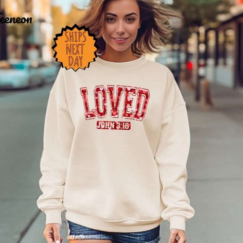 Valentine Loved Sweatshirt, Cute Valentine’s Day Hoodie, Love heart Sweatshirt ,Christian Valentines Sweater, Christian Shirt ,So Very Loved