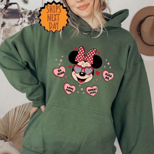 Valentine Mickey Minnie Sweatshirt, Disney Valentine Couple Sweatshirt, Valentine’s Day hoodie, Disneyland Valentine Shirt, Disney Trip Tee